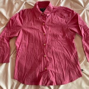 Ralph Lauren Polo Jeans Co Button Long Sleeve Pink Top Women’s Size Petite Small